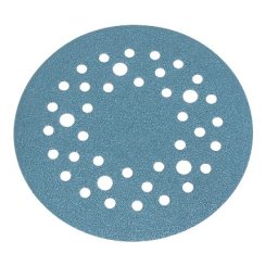 Hafele Abrasive FilmBac Premium Disc, Hook-N-Loop, 5", Aluminum Oxide, 40 Holes, Grit 100, Pack of 100