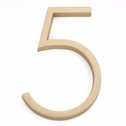 Emtek Modern House Numbers 5 digit Satin Brass (US4) Finished