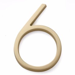 Emtek Modern House Numbers 6 digit Satin Brass (US4) Finished