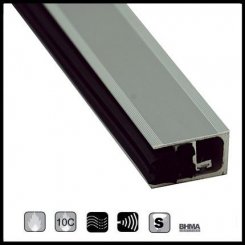 NGP 303N Door Gasket, 1.25" Aluminum Casing with Spring Adjustable .25" Neoprene Seal