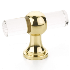 Lumiere Transitional T-Knob - Polished Brass