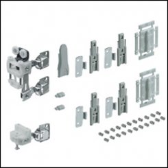 Hettich Wingline L Bi-Fold Door Hardware for Overlay Doors, WITHOUT Self Closing Feature