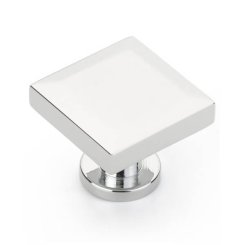 Heathrow Square Knob - Polished Chrome