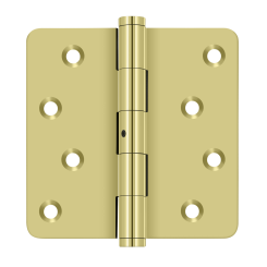Deltana, Plain Bearing, Brass, Residential Grade, 5 Knuckle, Full Mortise, Staggered Hole Pattern Hinge, 4" x 4"