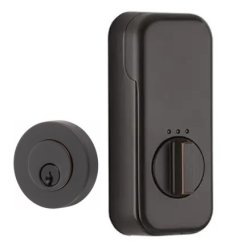 Emtek EM8423 Modern Disc Deadbolt, EMPowered Smart Lock, Single Cylinder, Oil Rubbed Bronze (US10B) Finish