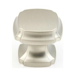 Empire Square Knob - Satin Nickel