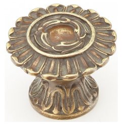 French Court Cabinet Knob - Monticello Brass