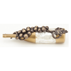 Wine Themes Pull - Antique Brass
