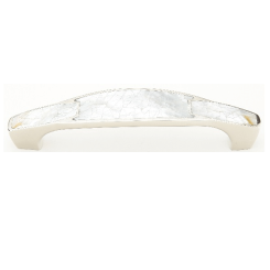 Mother of Pearl, Cabinet Handle - Mother of Pearl, Polished Nickel