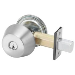 Accentra D212-1807 Single Cylinder Deadbolt with Thumbturn, PARA Keyed, Grade 2, Satin Chrome Finish