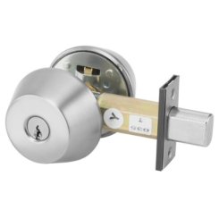 Accentra D222-2808 Double Cylinder Deadbolt , Schlage C Keyed, Grade 2, Satin Chrome Finish