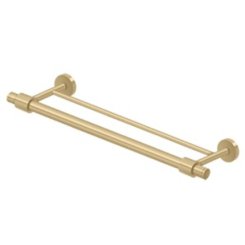 Deltana BBS Bath Series Solid Brass, Double Towel Bar Satin Brass (US4) Finished