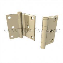 Deltana, Plain Bearing, Brass, Standard Weight, 5 Knuckle, Half Surface, Screen Door Hinge, Sized 3" x 3.5"