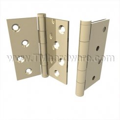 Deltana, Plain Bearing, Brass, Residential Grade, 5 Knuckle, Full Mortise, Staggered Hole Pattern Hinge, 4" x 4"