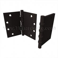 Deltana, 4 Ball Bearings, Brass, Extra Heavy Weight, 5 Knuckle, Full Mortise, Wide Throw Hinge, 4.5" x 6"