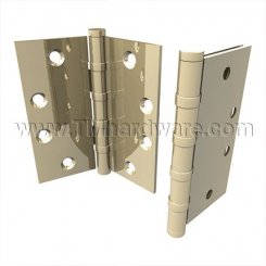 Deltana, 4 Ball Bearings, Brass, Extra Heavy Weight, 5 Knuckle, Full Mortise Hinge, 5" x 5"