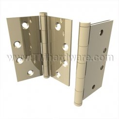 Deltana, Plain Bearing, Brass, Standard Weight, 5 Knuckle, Full Mortise Hinge, 4.5" x 4.5"