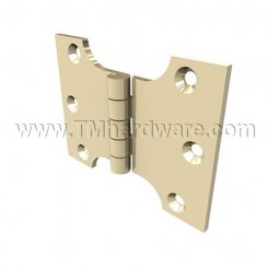 Deltana Parliament Hinge, Plain Bearing, Solid Brass, Standard Weight, 5 Knuckle, 3" x 4"