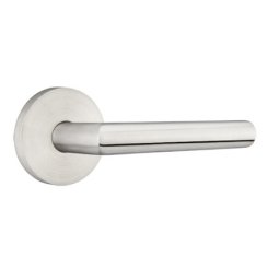 Emtek, Cast Stainless Steel Series, Passage, Athena Lever, Disk Rosette, Brushed Stainless Steel Finish