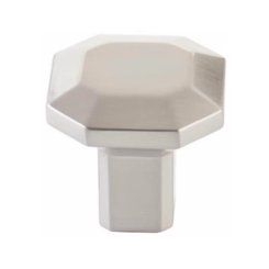 Emtek #86612 Hollywood Regency Collection, Riviera Square Cabinet Knob, Satin Nickel (US15) Finish