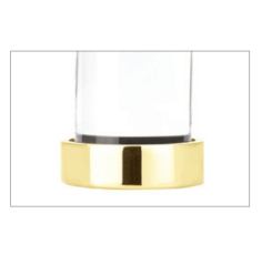 Emtek 86724 Crystal Bar Pull- Polished Brass