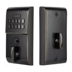 EMTEK E1020 Modern Brass Keypad Deadbolt, Oil Rubbed Bronze (US10B) Finish