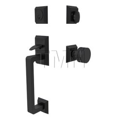 Emtek 4716BN Entry Set in Flat Black Finish (US19)