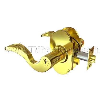 Emtek Key In Lever #8 Rosette with Cortina Lever, Entry Function US4