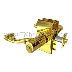 Emtek 5121RL Key In Lever Rectangular Rosette with Rope Lever, Entry Function US3