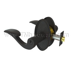 Emtek 54014SN Key In Lever #14 Rosette w/ Siena Lever, Entry FB