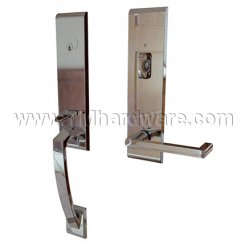 Emtek 4815AG Contemporary Brass Apollo Tubular Entry Set with Argos Lever