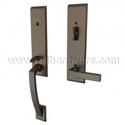 Emtek 4815AST Contemporary Brass Apollo Tubular Entry Set with Aston Lever