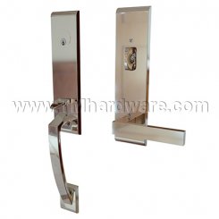 Emtek 4815DT Contemporary Brass Apollo Tubular Entry Set with Dumont Lever