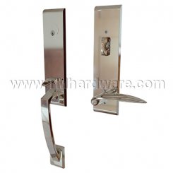 Emtek 4815MC Contemporary Brass Apollo Tubular Entry Set with Mercury Lever