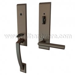 Emtek 4815STU Contemporary Brass Apollo Tubular Entry Set with Stuttgart Lever