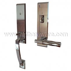 Emtek 4815TATR Contemporary Brass Apollo Tubular Entry Set with T-Bar Tribeca Lever