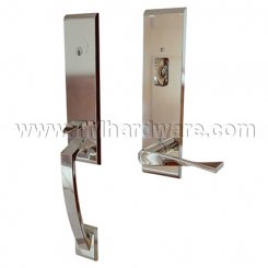 Emtek 4815TRT Contemporary Brass Apollo Tubular Entry Set with Triton Lever