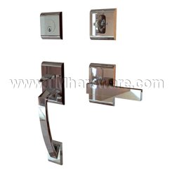 EMTEK Ares Entry Lock with Dumont Lever, Polished Chrome US26 Finish