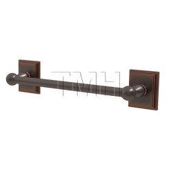 Emtek 26024 Traditional Brass Towel Bar with Brass Wilshire Rosette (US10B)