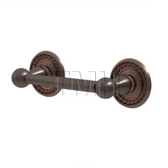 Emtek 2605 Traditional Brass Paper Holder Spring Rod Style with Brass Rope Rosette (US10B)