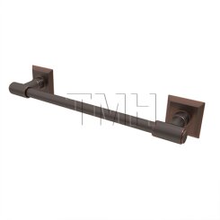 Emtek 29025 Transitional Brass Towel Bar with Brass Quincy Rosette (US10B)