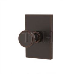 Emtek 2909 Transitional Brass Single Hook with Brass Modern Rectangular Rosette (US10B)
