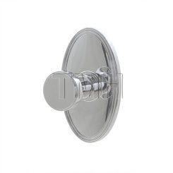 Emtek 2909 Transitional Brass Single Hook with Brass Oval Rosette (US26)