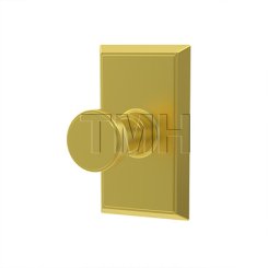 Emtek 2909 Transitional Brass Single Hook with Brass Rectangular Rosette (US4)