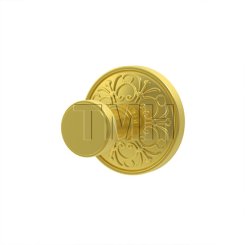 Emtek 2909 Transitional Brass Single Hook with Lancaster Rosette (US4)