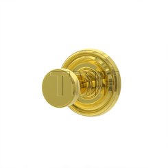 Emtek 2909 Transitional Brass Single Hook with Regular Rosette (US3NL)