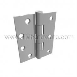 Hager 1129, Plain Bearing, Steel, Standard Weight, 5 Knuckle, Half Mortised Hinge, Sized 4.5"