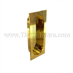 Ives 222 Flush Pull, Cast Brass in Polished Brass Finish (US3)