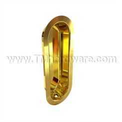 Ives 223 Flush Pull, Low Profile in Polished Brass Finish (US3)