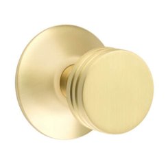 Emtek Bern Door Knob, Modern Designer Brass, Passage, Modern Rosette, Satin Brass (US4) Finish